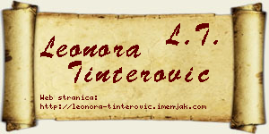 Leonora Tinterović vizit kartica